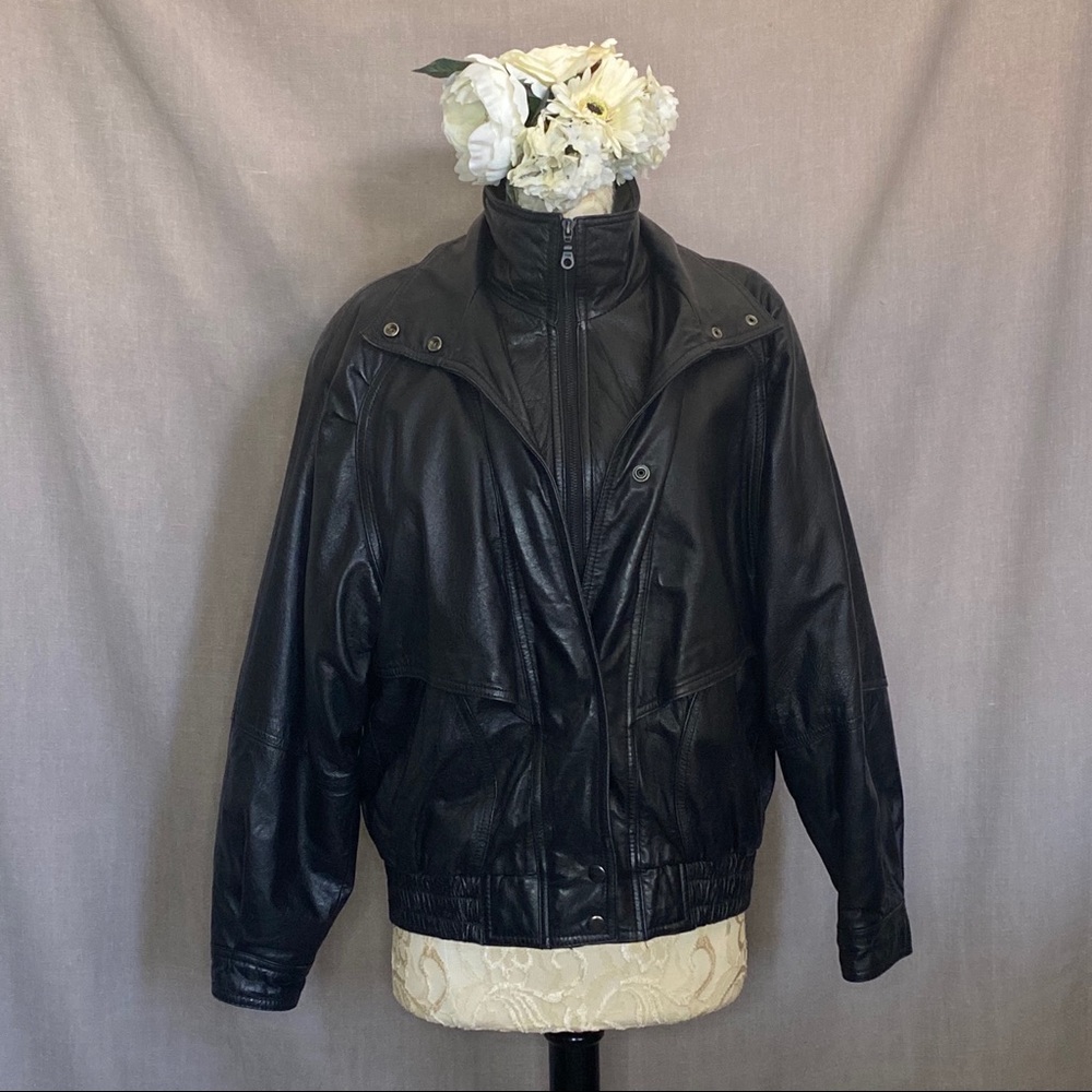 Vtg Black Leather Jacket - Wilsons Leather